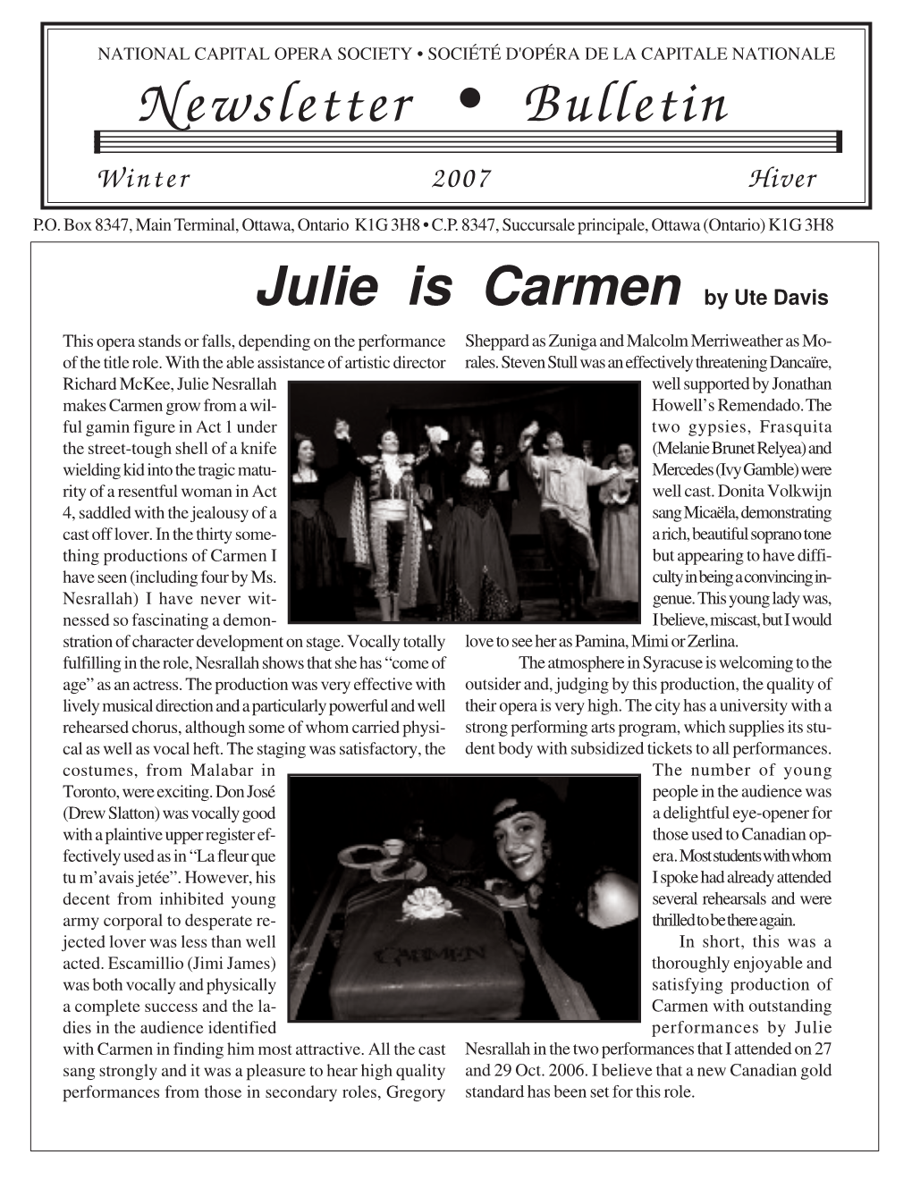 Newsletter • Bulletin Winter 2007 Hiver