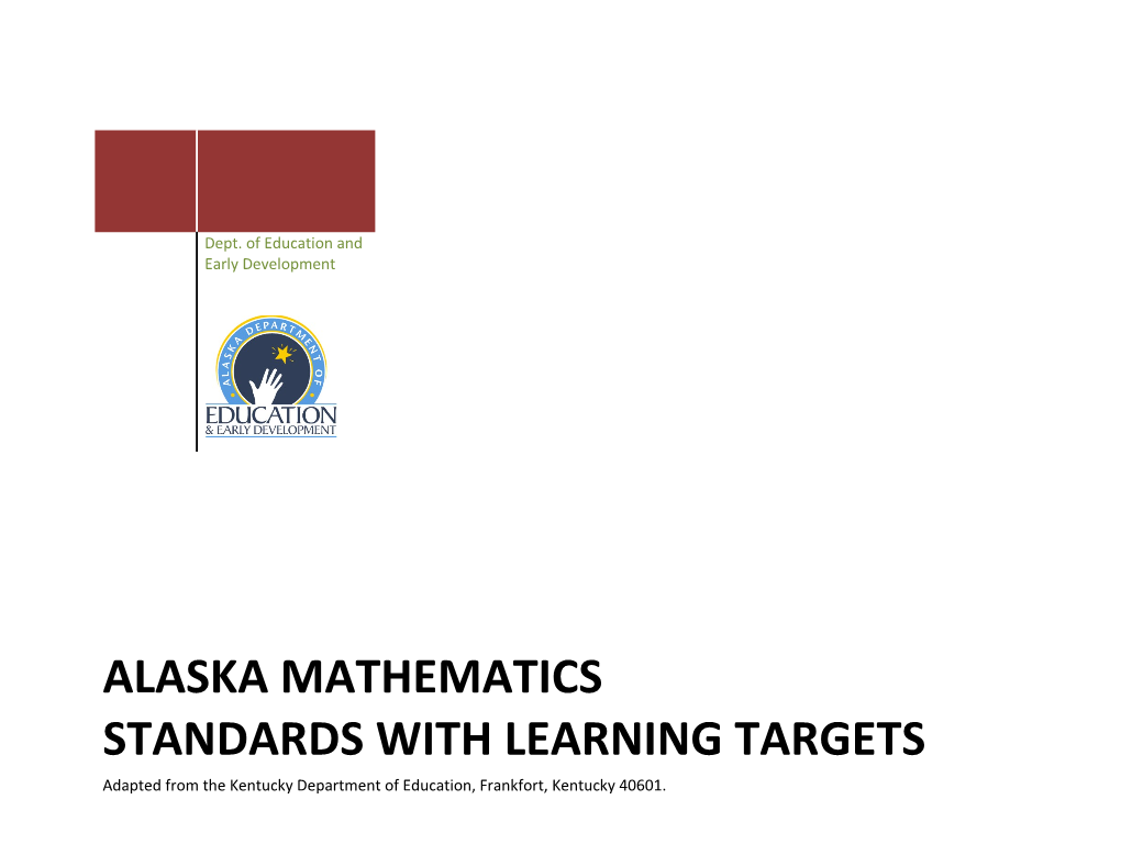 Alaska Mathematics Standards