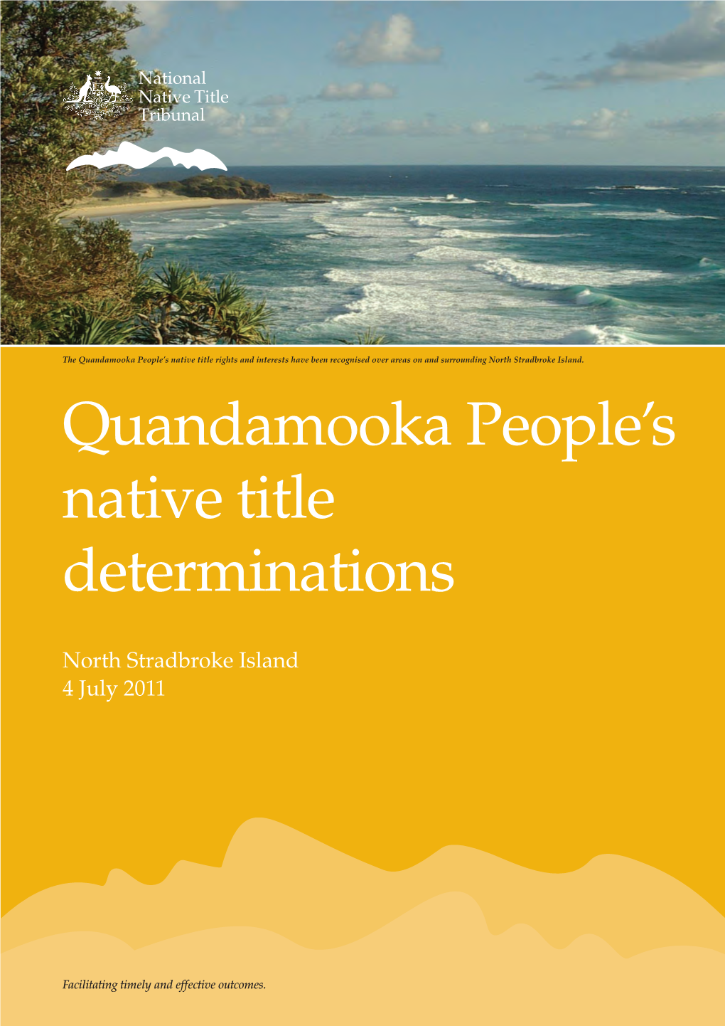 Quandamooka People's Native Title Determinations