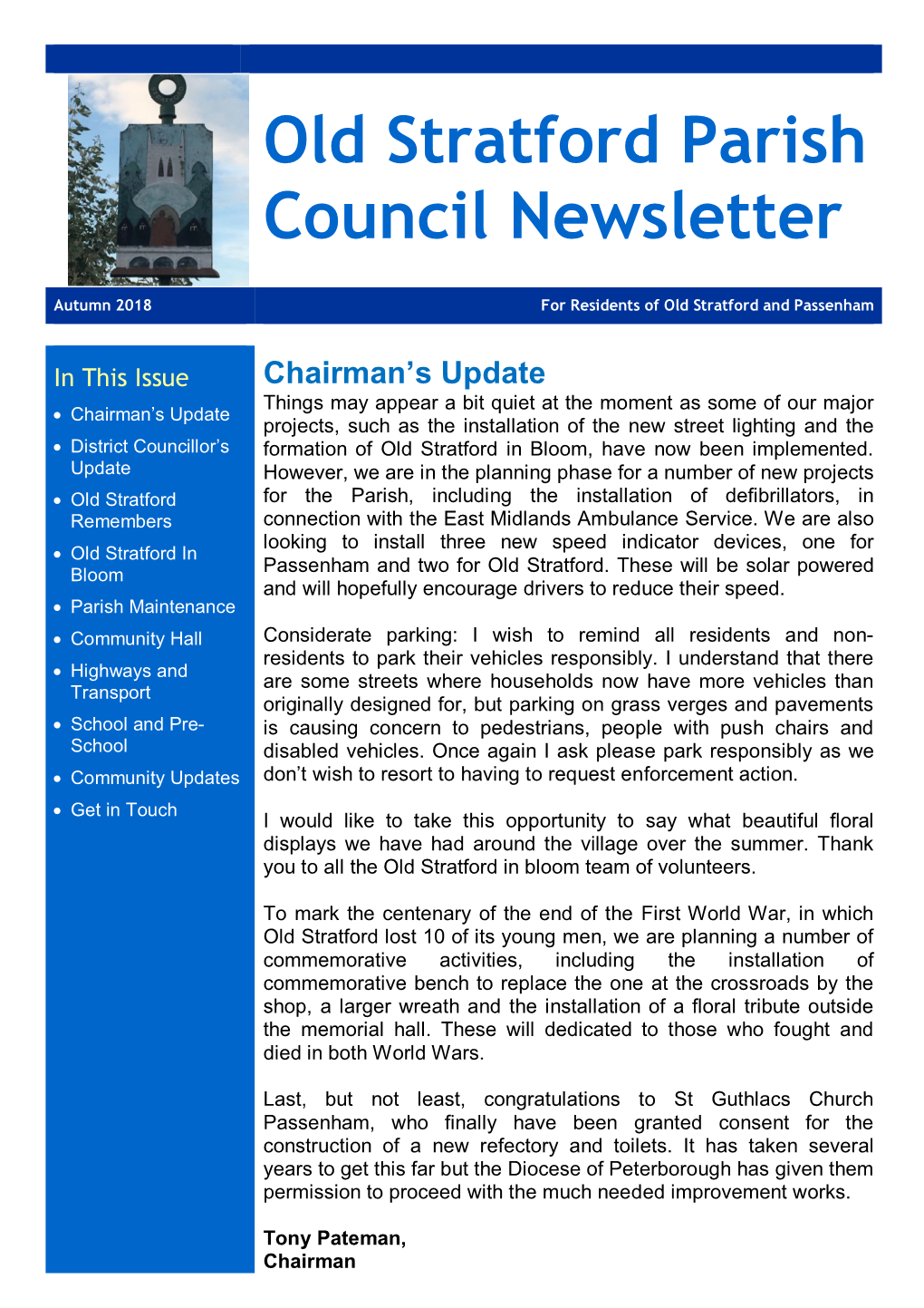 Old Stratford Parish Council Newsletter