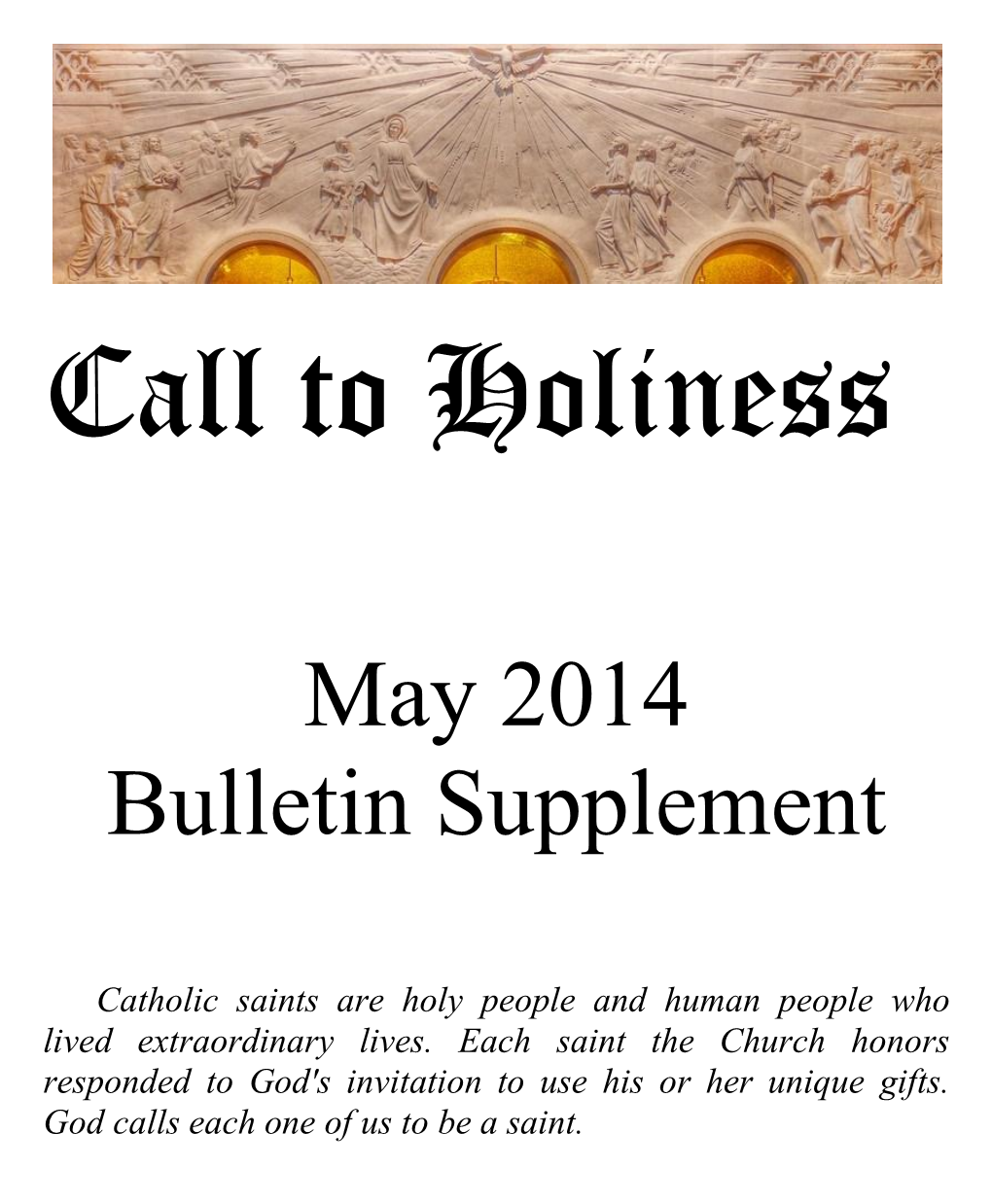 Call to Holiness