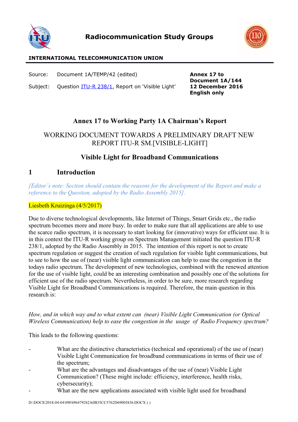 Temp Wd Pdnr Sm. Visible Light