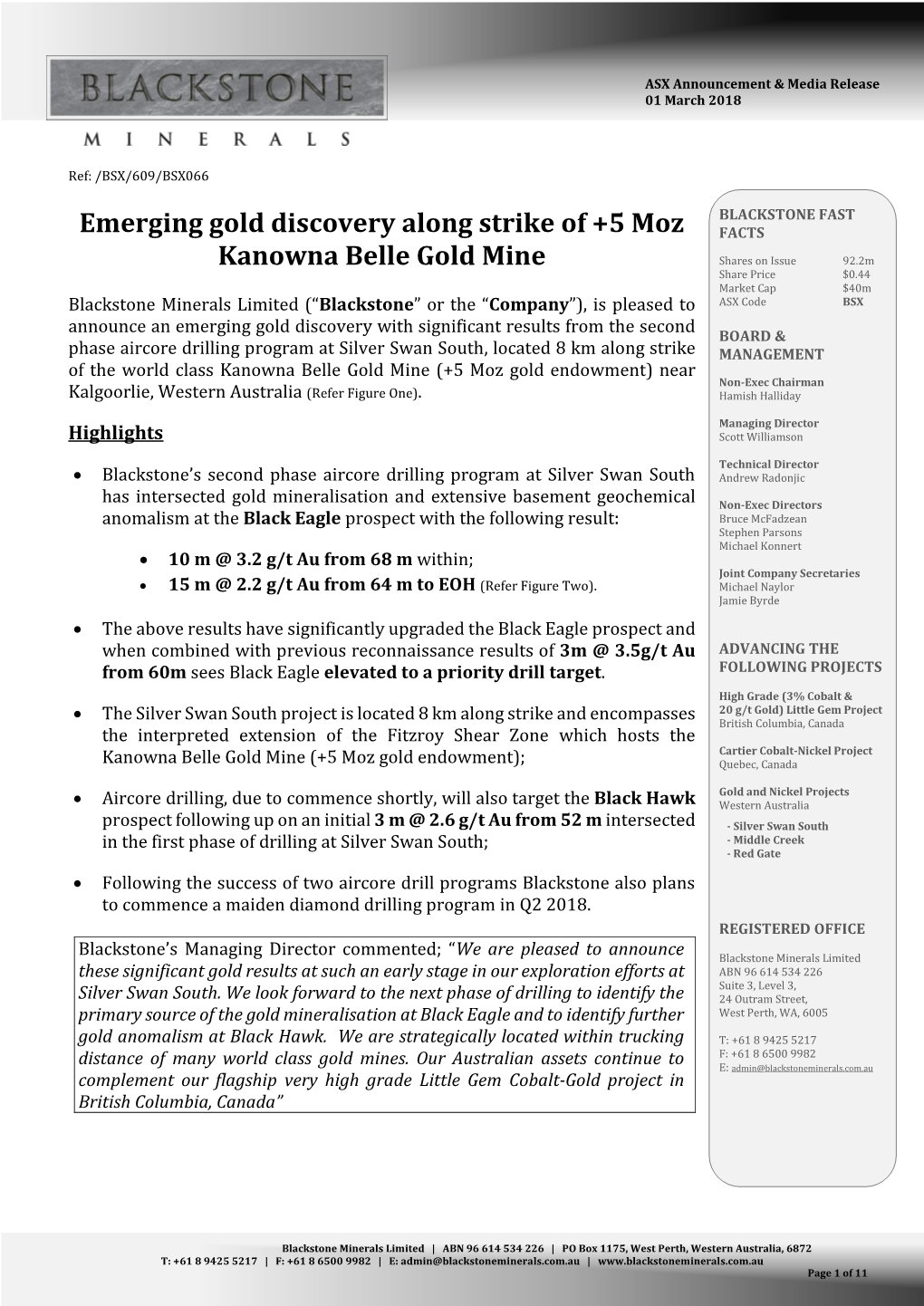 Emerging Gold Discovery Along Strike of +5 Moz Kanowna Belle Gold Mine