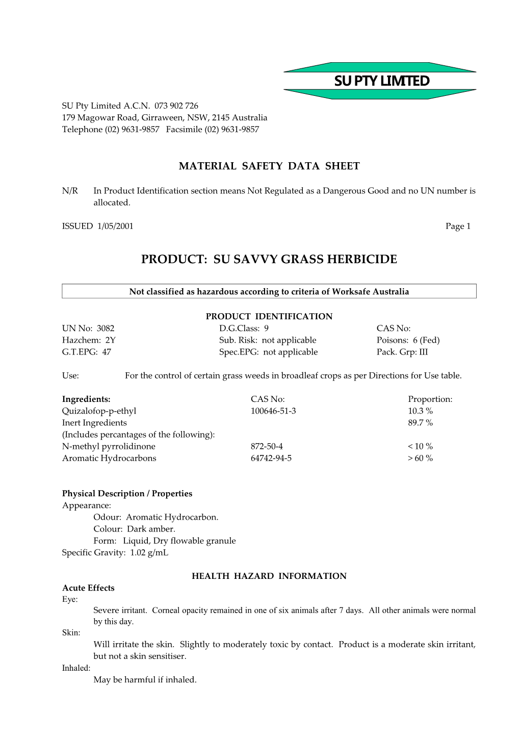 Du Pont (Australia) Ltd