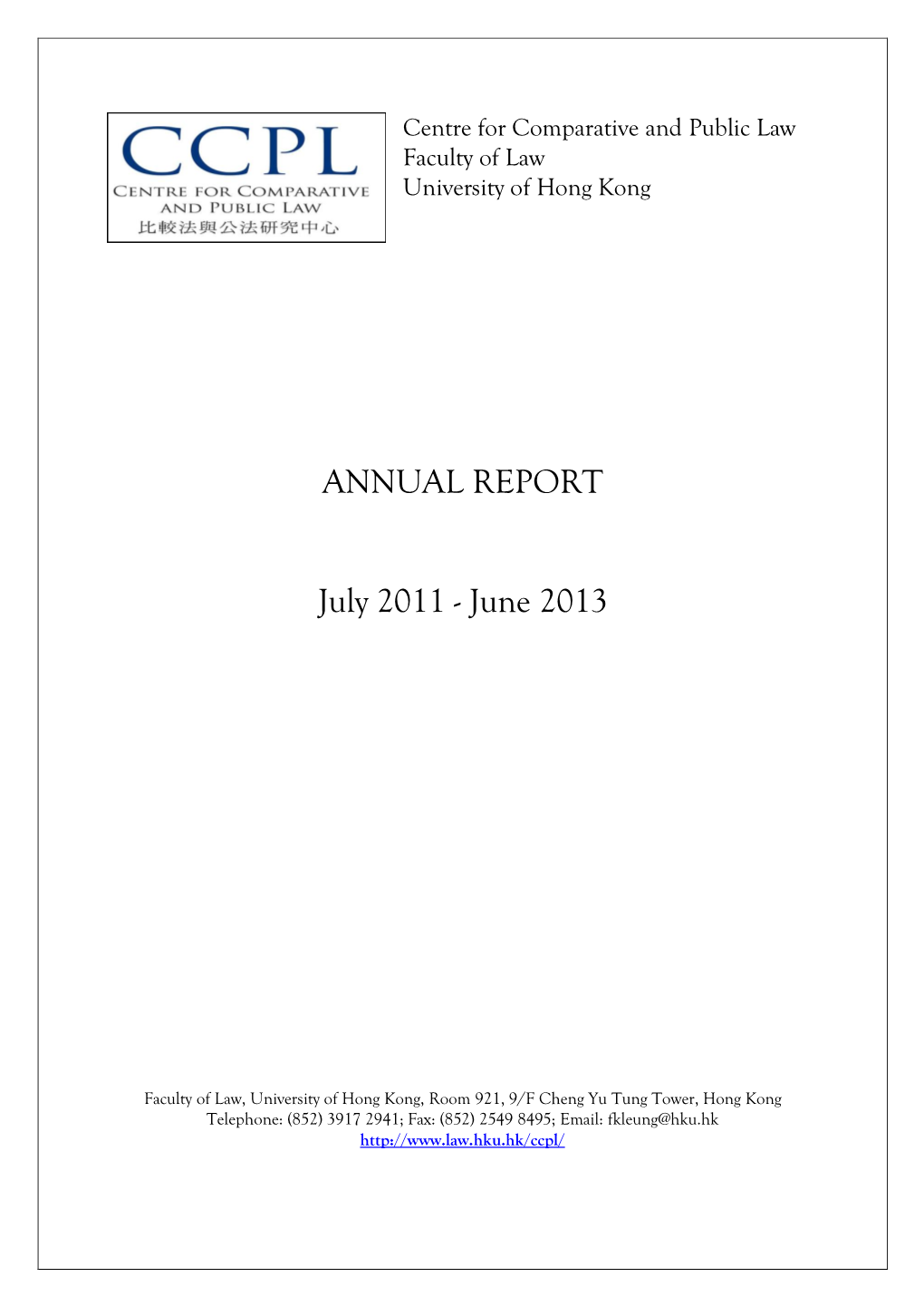 Annual Report 2011 – 2013