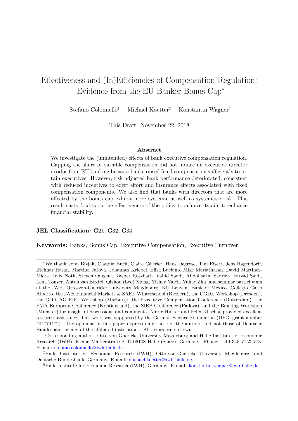 (In)Efficiencies of Compensation Regulation: Evidence from the EU