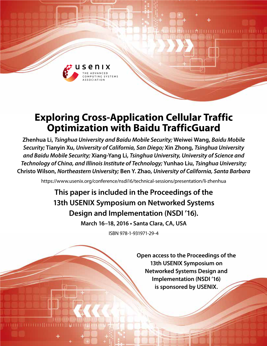 Exploring Cross-Application Cellular Traffic Optimization with Baidu