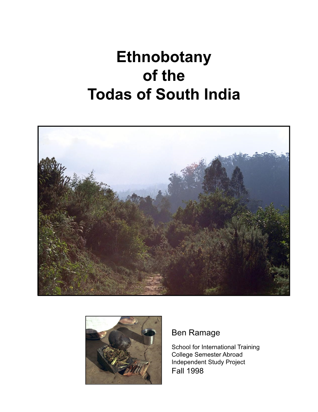 Ethnobotany of the Todas of South India