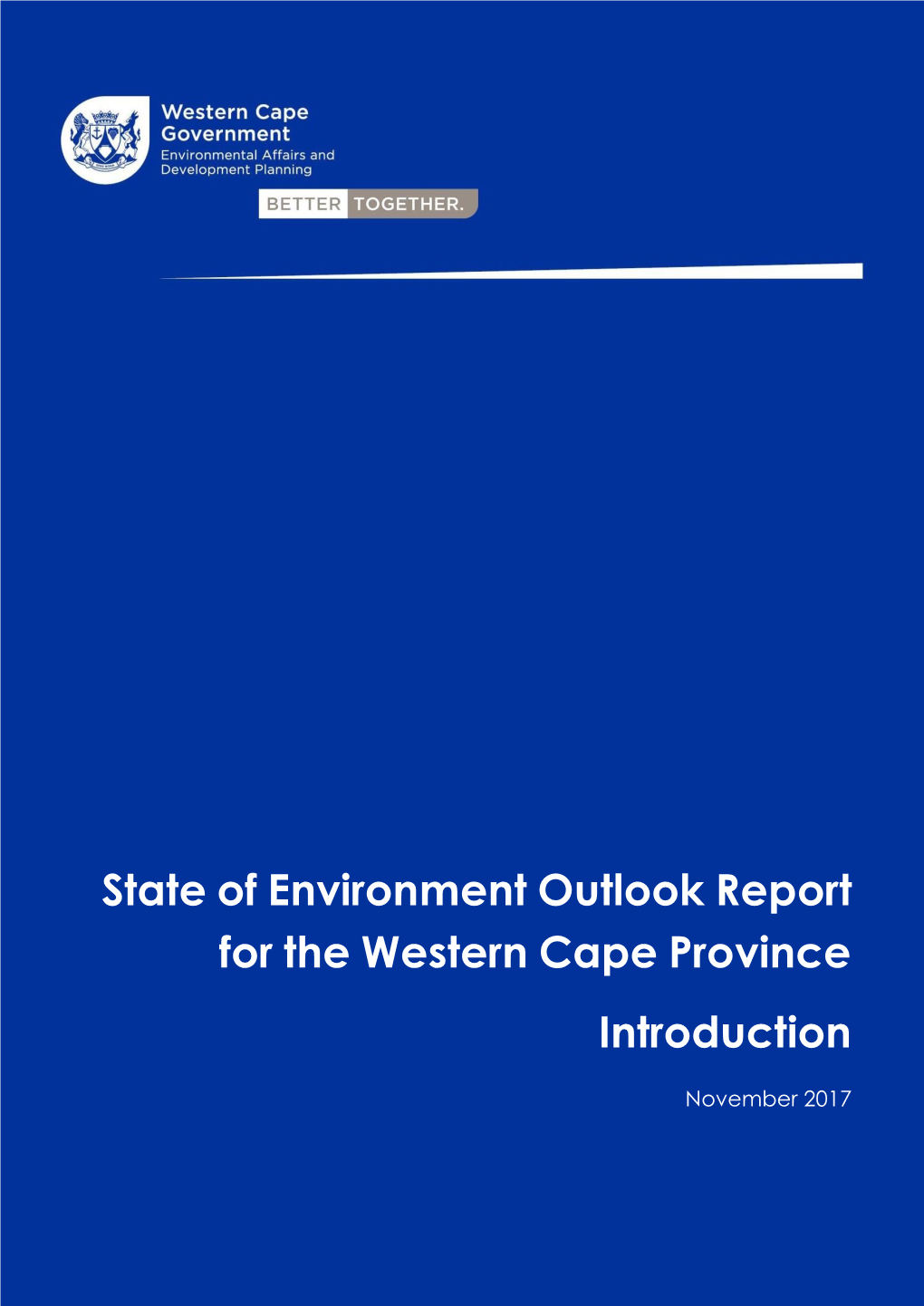 State of Environment Outlook Report for the Western Cape Province