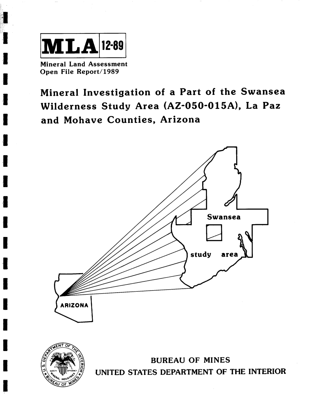 LA Z-Sg Mineral Land Assessment Open File Report/1989