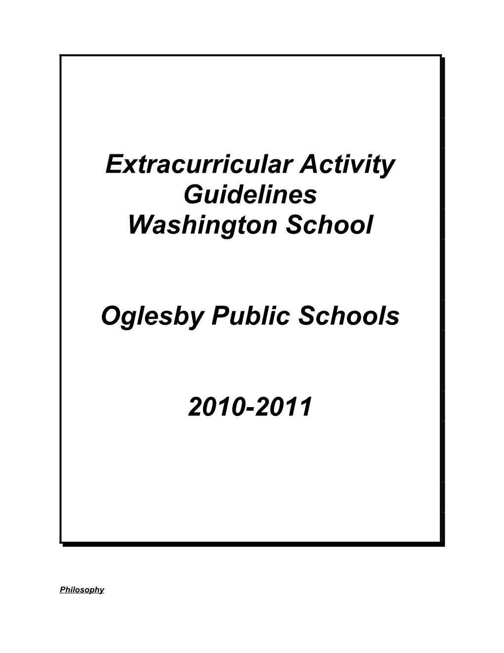 Extracurricular Activity Guidelines