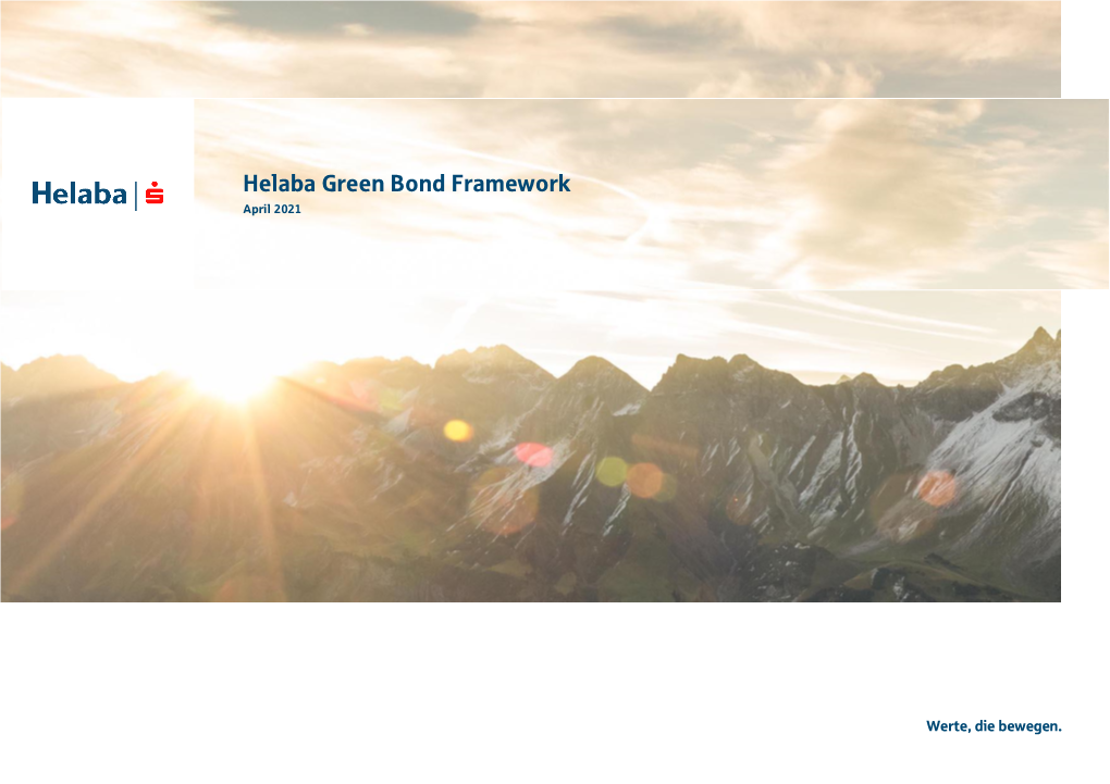 Helaba Green Bond Framework April 2021