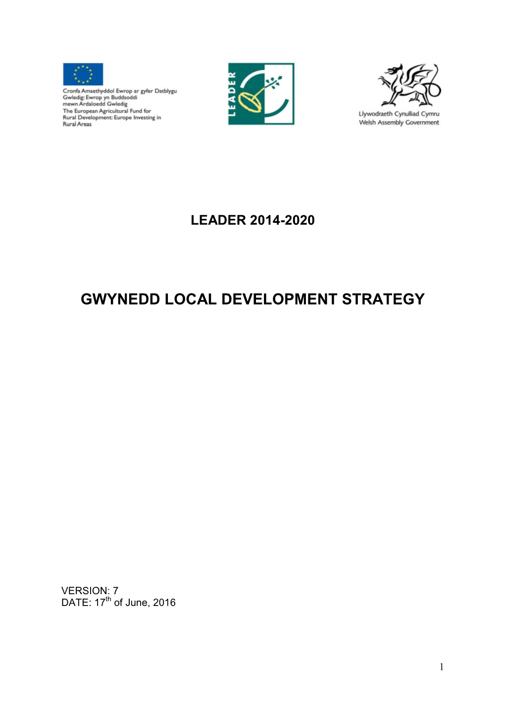 Gwynedd Local Development Strategy
