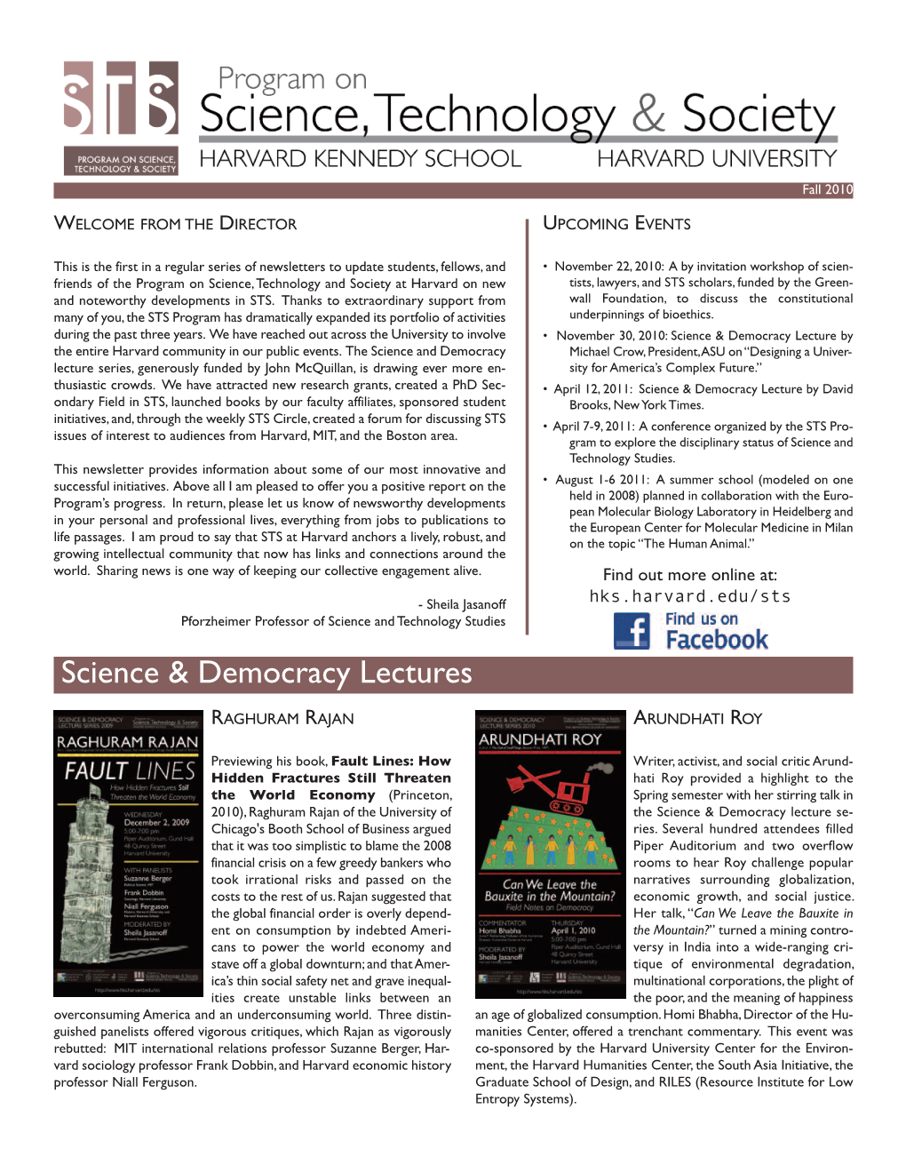 2010 Fall STS Newsletter