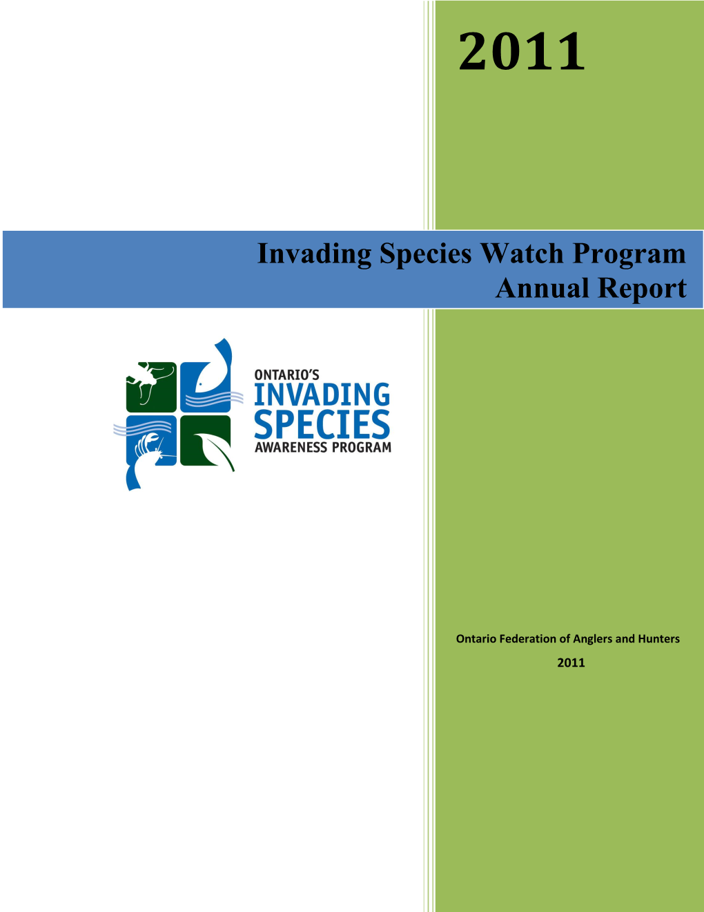 Invading Species Watch Program Annual Report