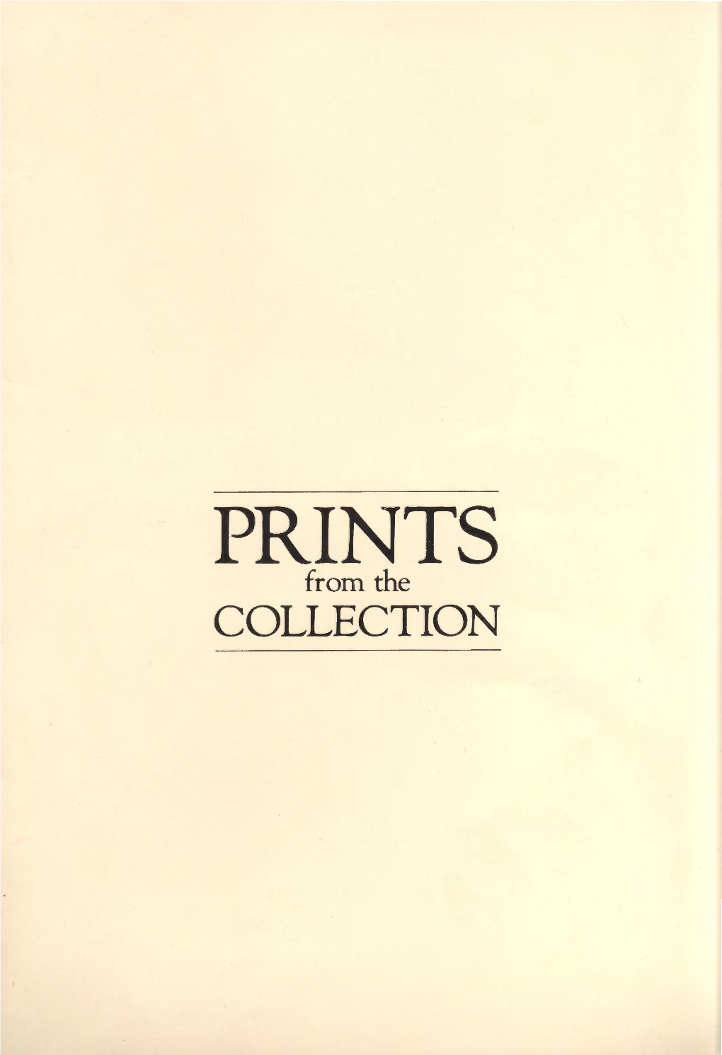 Prints from the Collection : Fine Arts Gallery