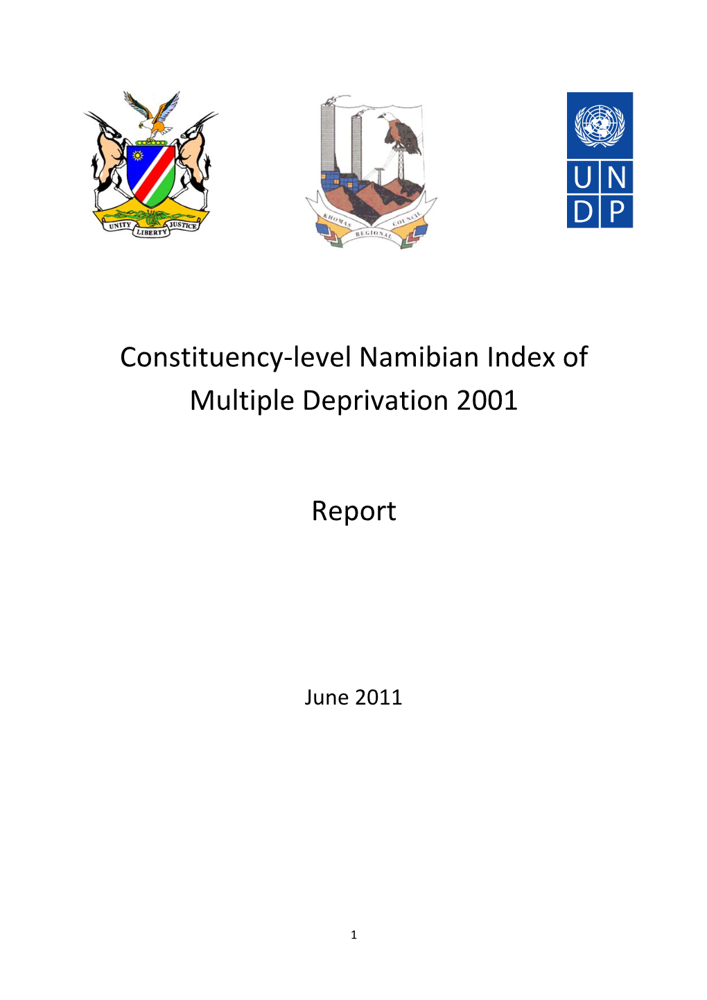 Constituency-Level Namibian Index of Multiple Deprivation 2001 Report