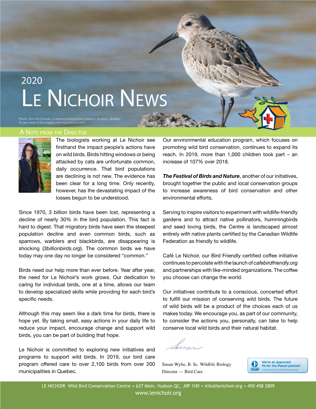 2020 Le Nichoir News