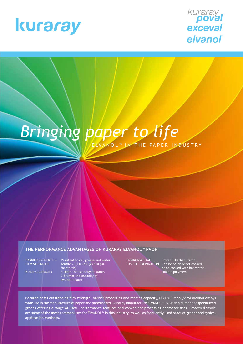 Elvanol™ in the Paper Industry