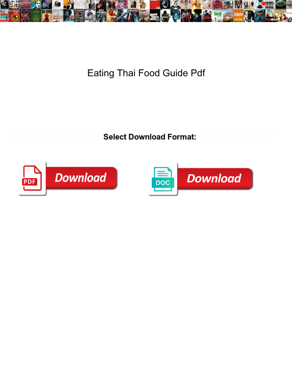 Eating Thai Food Guide Pdf