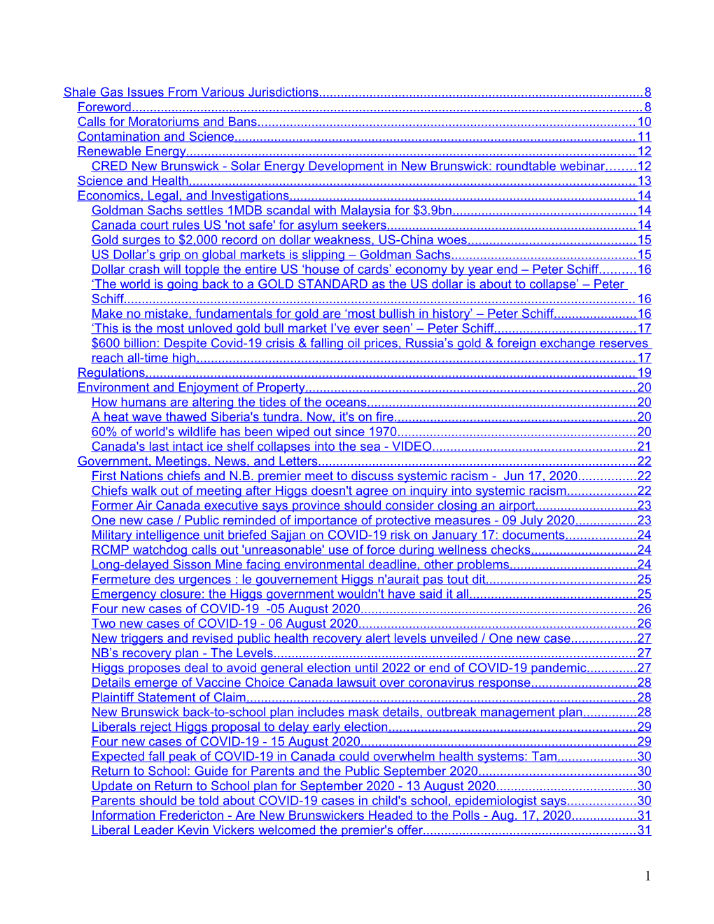 Shale Gas Issues from Various Jurisdictions