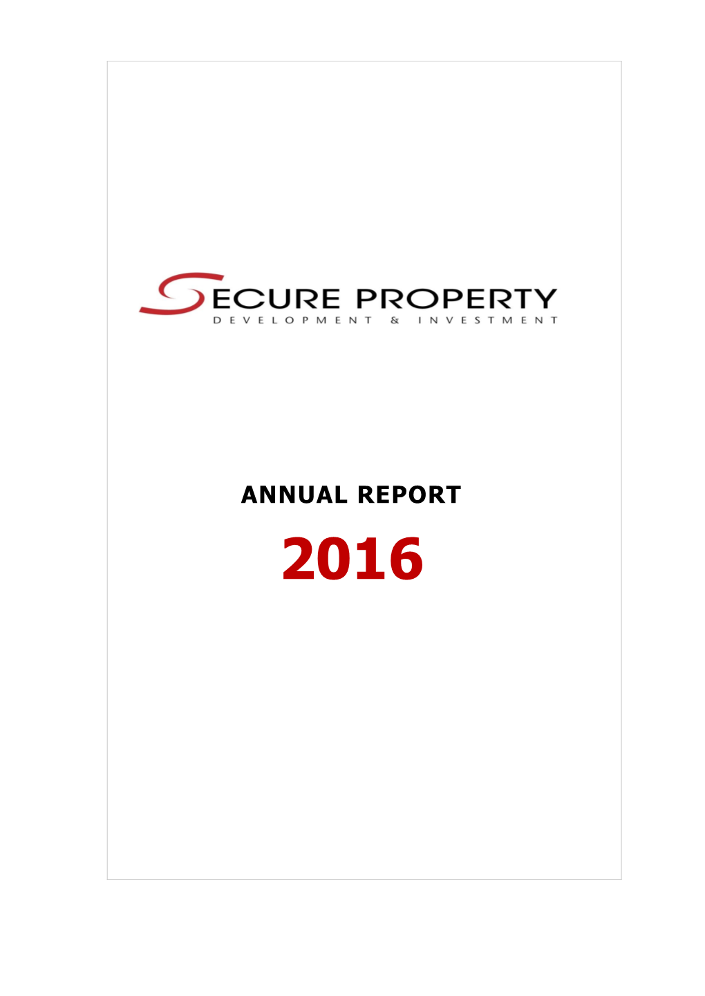 SPDI Annual Report & Audited Financial Statements 2016