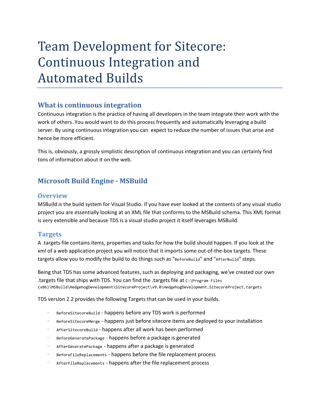 Continuous Integration With