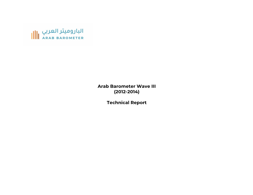 Arab Barometer Wave III (2012-2014) Technical Report