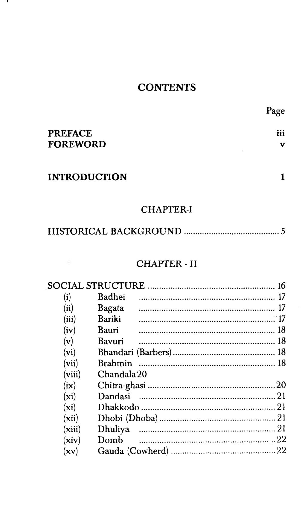 CONTENTS Page PREFACE Iii FOREWORD V