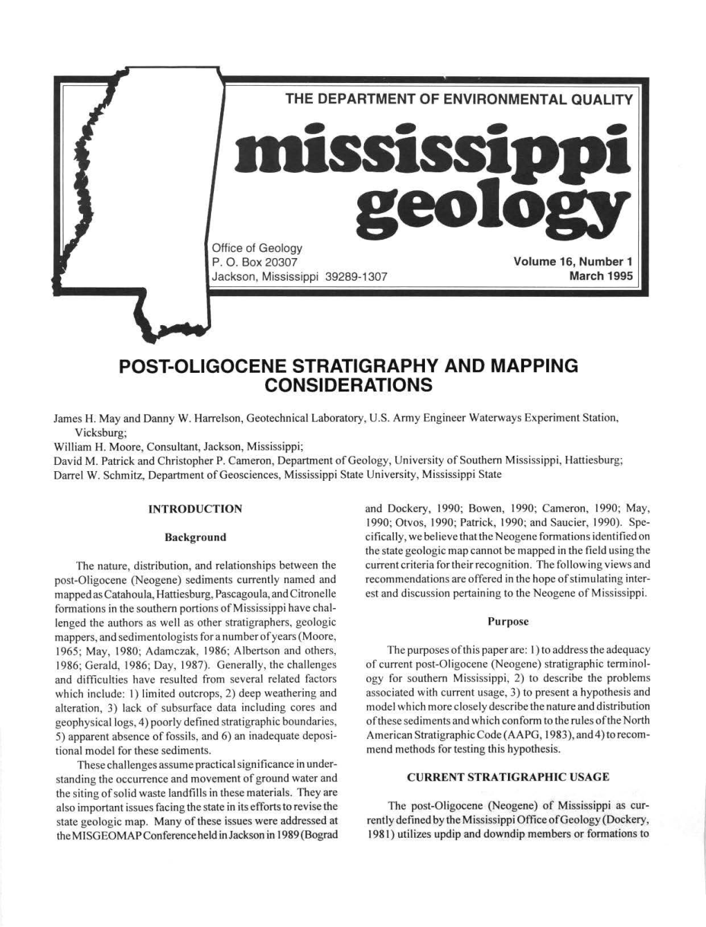 Mississippi Geology, V