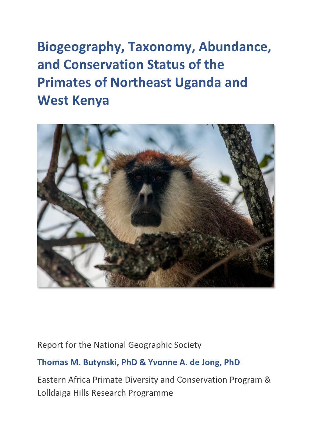 Butynski & Dejong -2017- Primates NE Uganda Kenya (PDF)