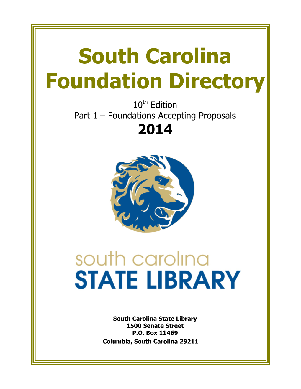 South Carolina Foundation Directory