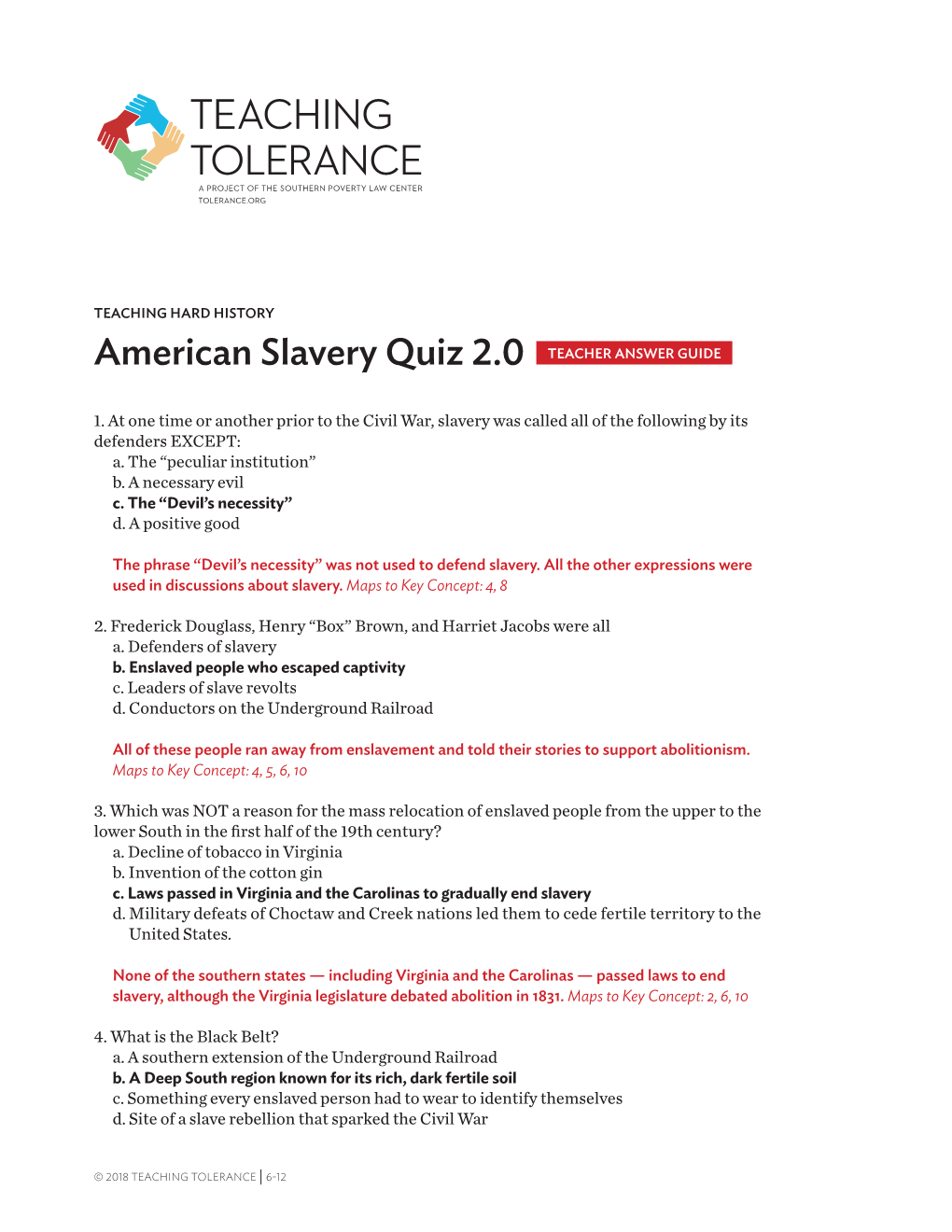 TT-Teaching-Hard-History-American-Slavery-Quiz-2-Teacher-Key-Feb2018.Pdf