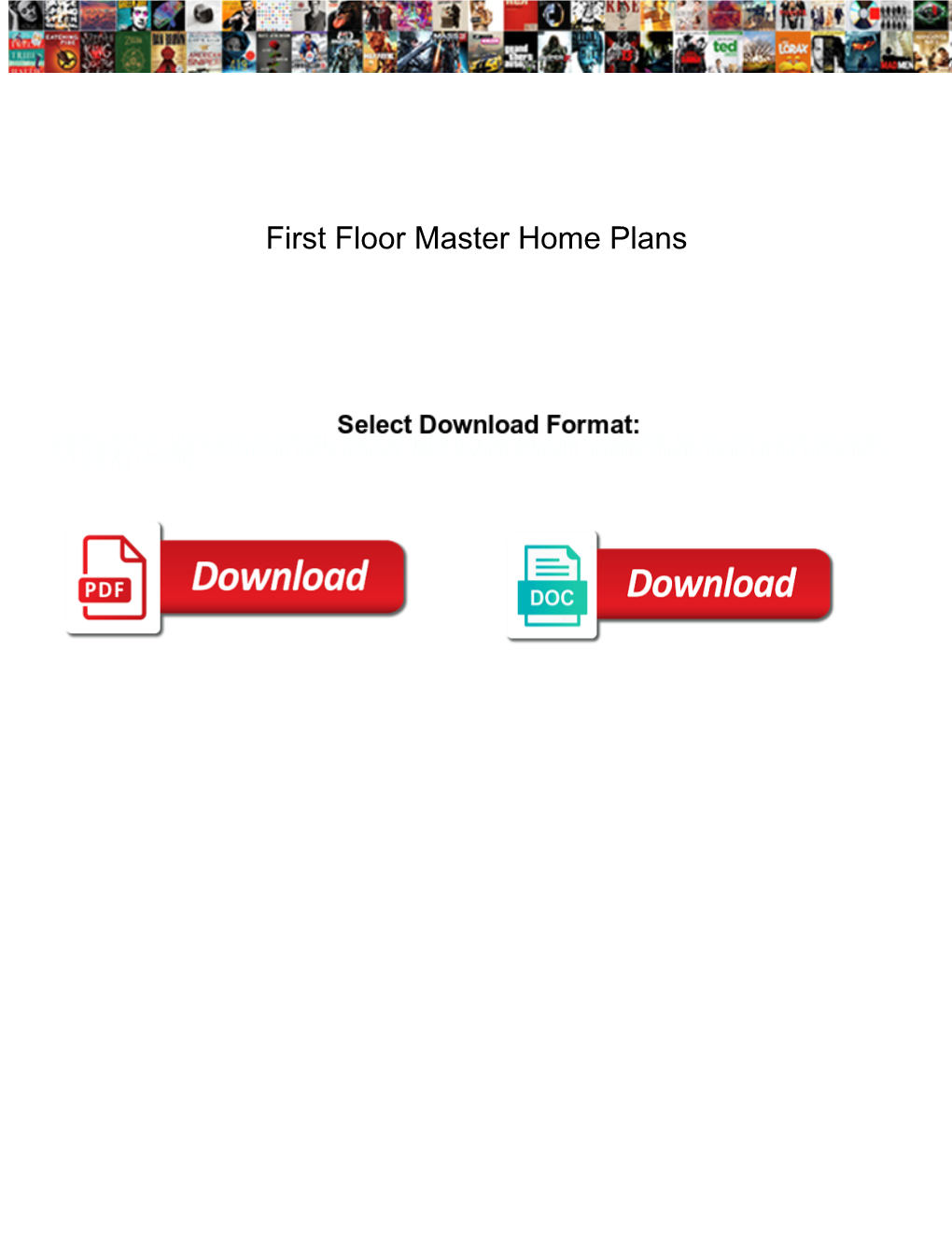 First Floor Master Home Plans