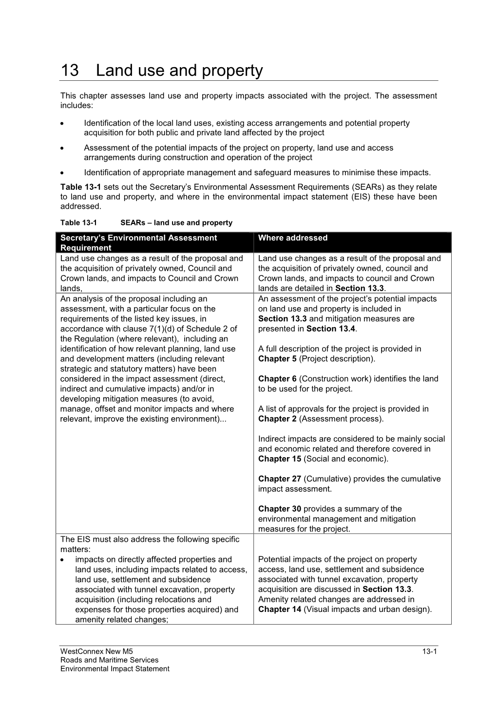 Westconnex New M5 Environmental Impact Statement