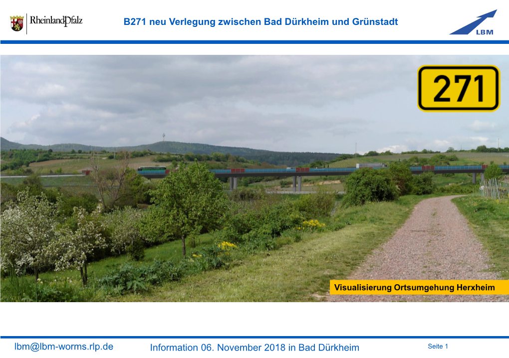 B271 Neu Verlegung Zwischen Bad Dürkheim Und Grünstadt Lbm@Lbm