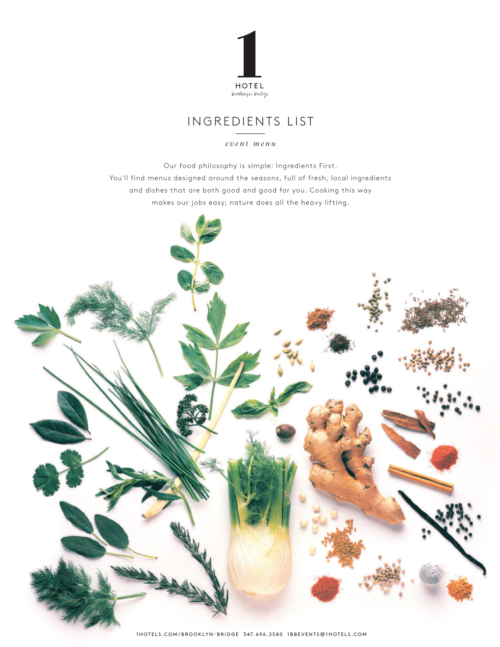 Ingredients List