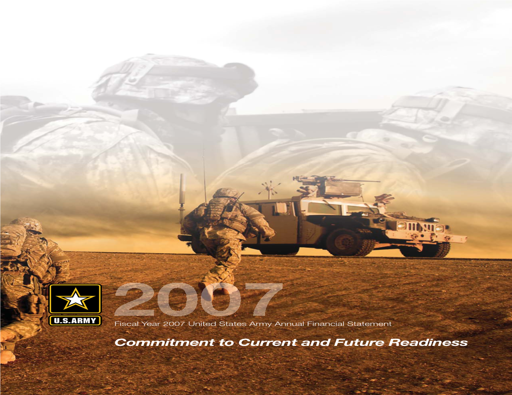 Fiscal Year 2007 Department of the Army Financial Statements and Notes