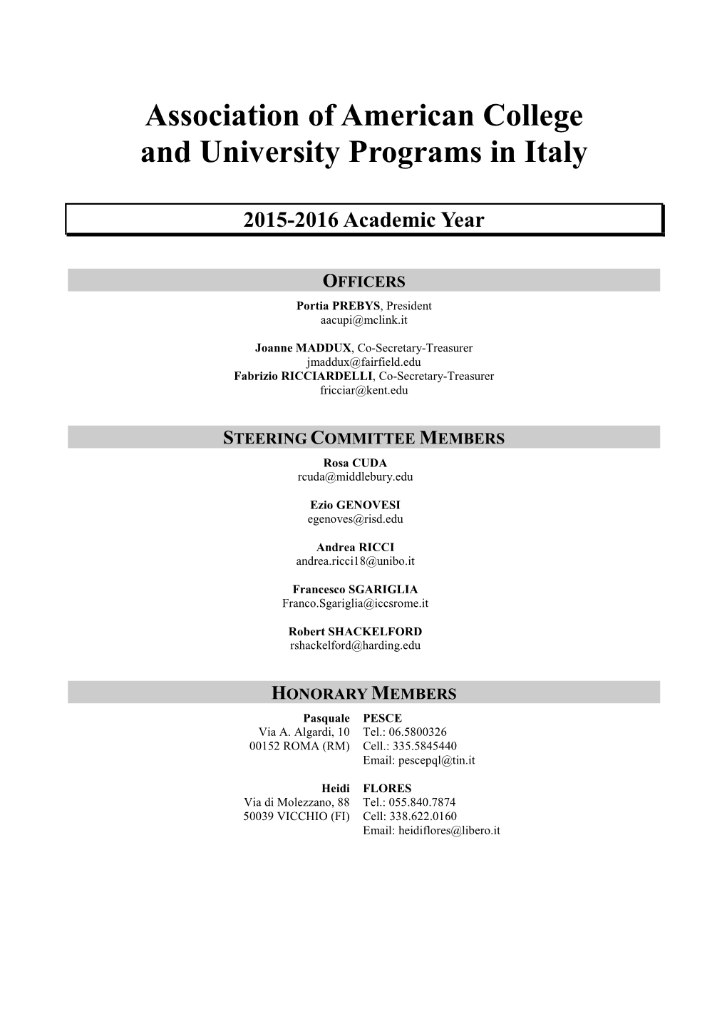 Association of American College and University Programs in Italy