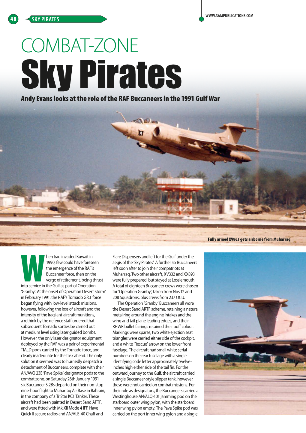 COMBAT-ZONE Sky Pirates Andy Evans Looks at the Role of the RAF Buccaneers in the 1991 Gulf War