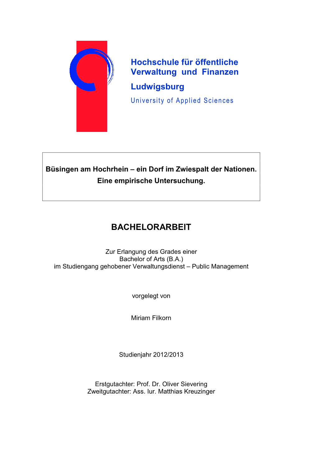 Bachelorarbeit Miriam Filkorn