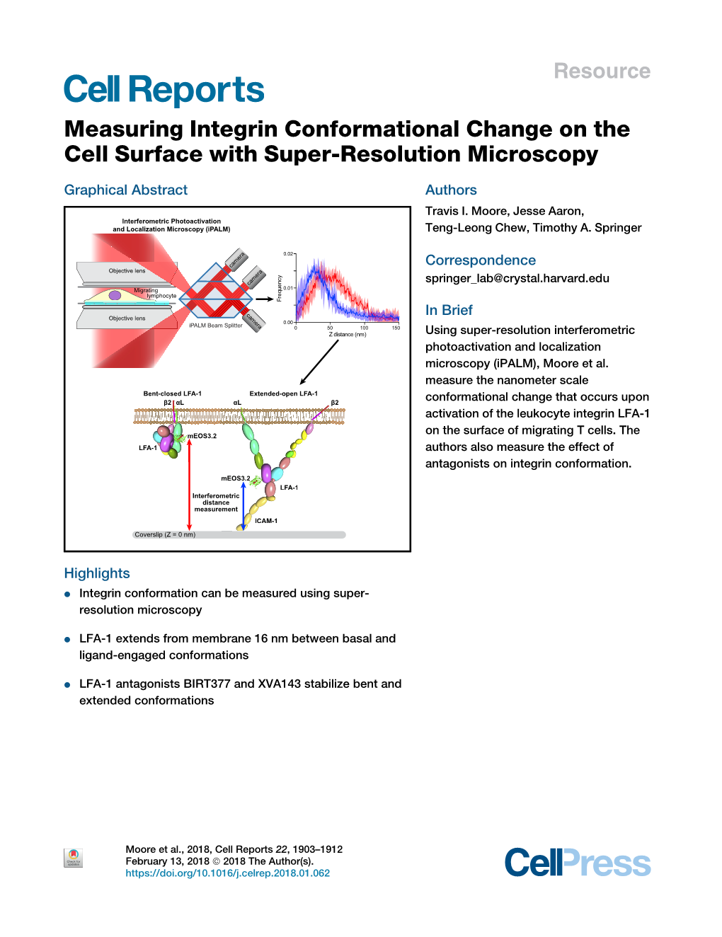 Measuring Integrin Conformational Change on the Cell Surface with Super-Resolution Microscopy