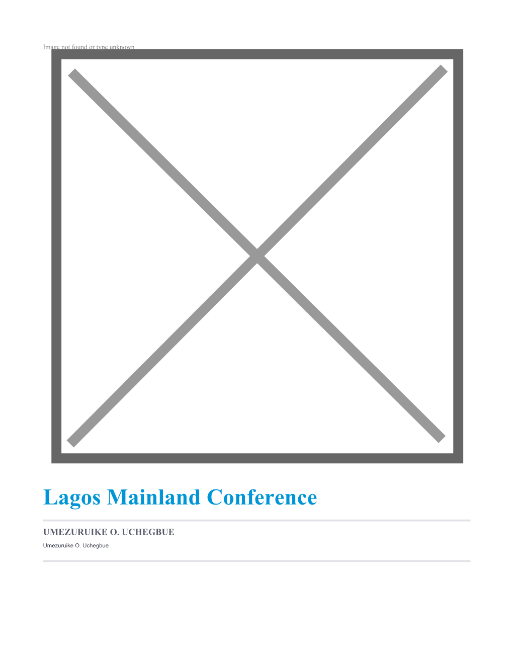Lagos Mainland Conference