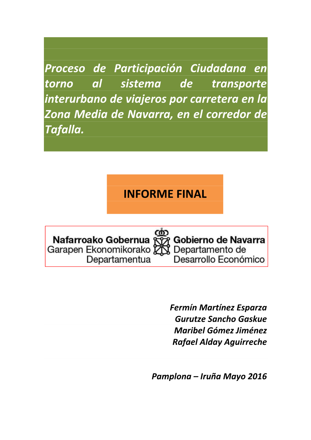 Informe Del Proceso De Participación