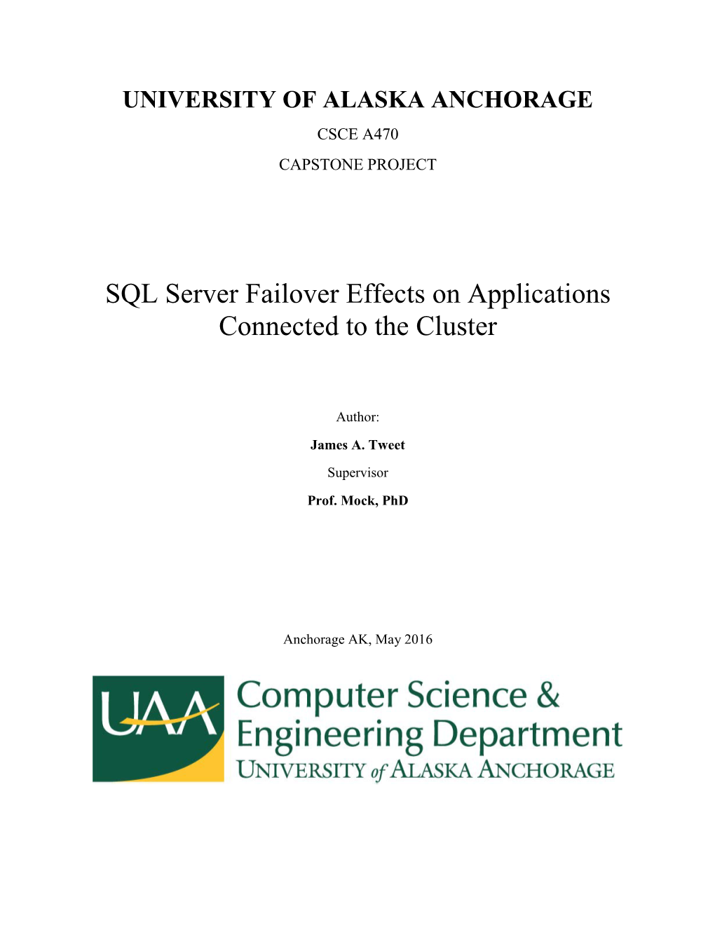 SQL Server Failover Effects on Applications Connected to the Cluster