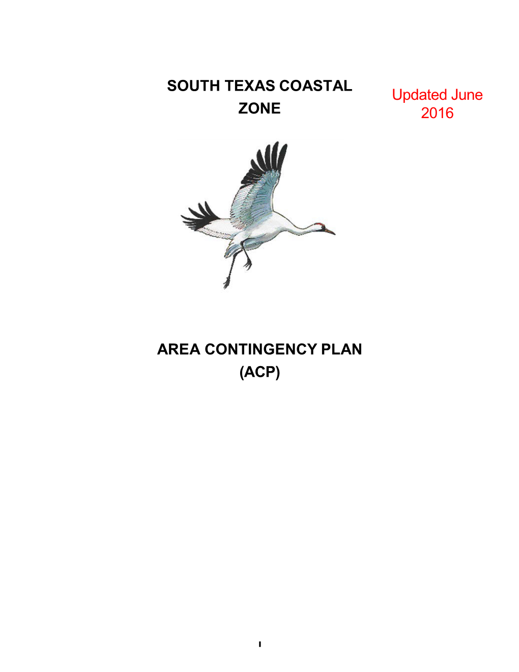 South Texas Coastal Zone Area Contingency Plan (Acp