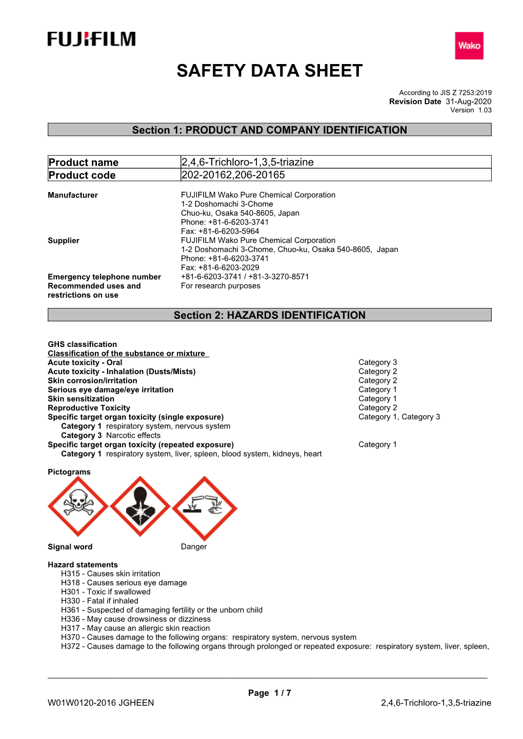 Safety Data Sheet