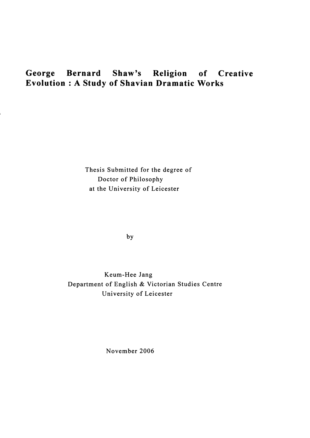 George Bernard Shaw's Religion of Creative Evolution