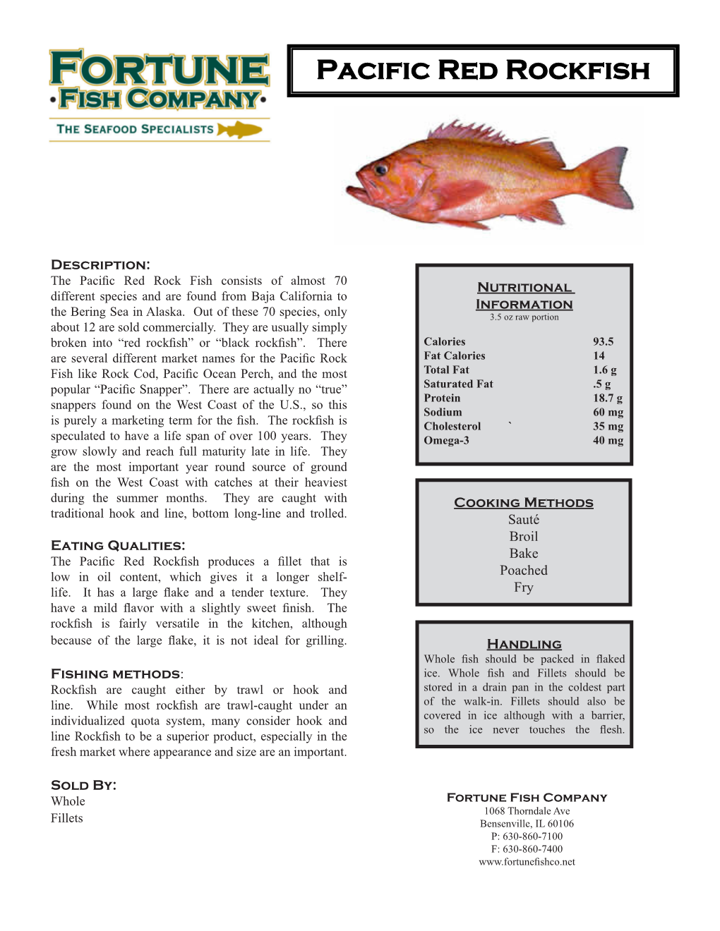 Pacific Red Rockfish