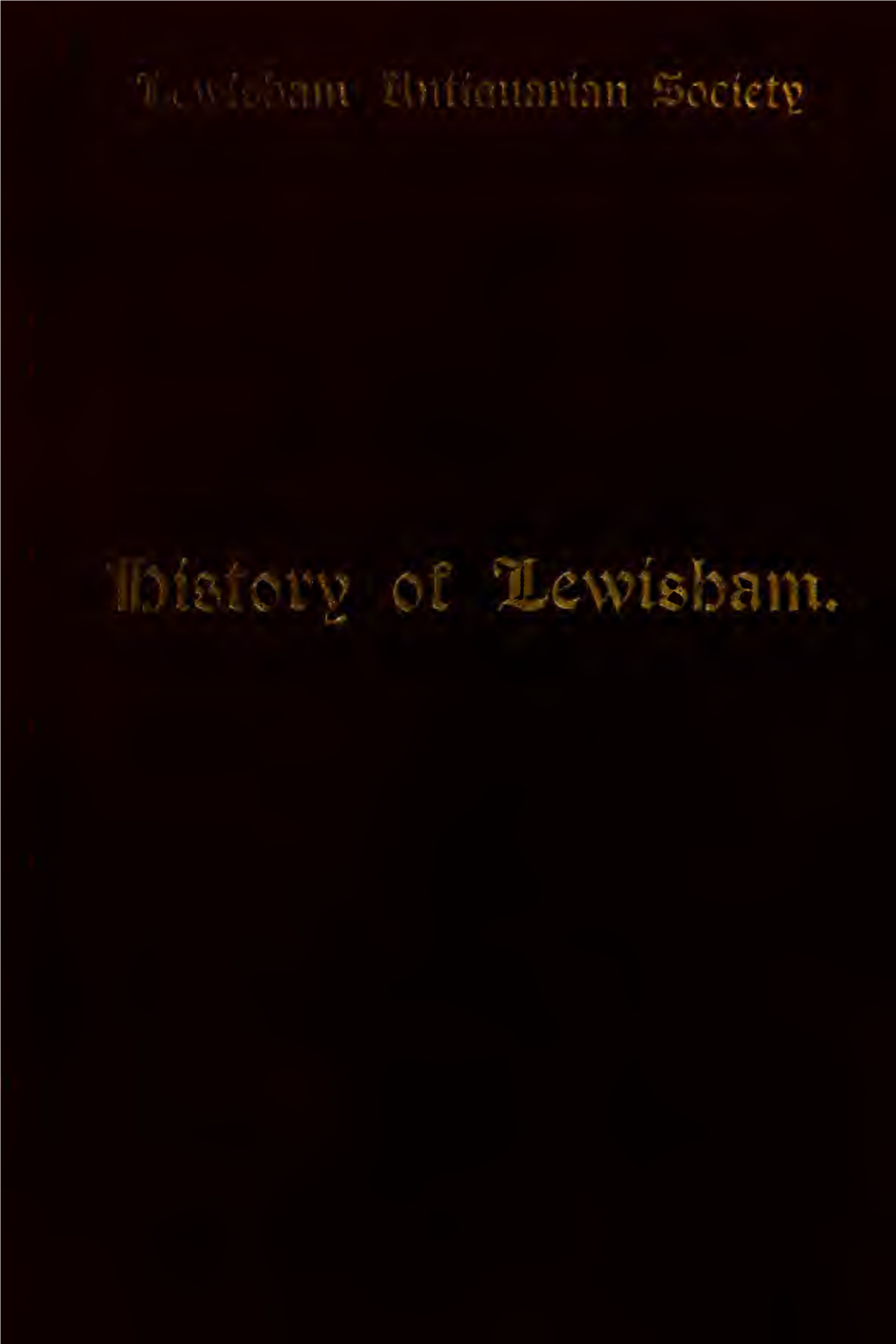 Proceedings of the Lewisham Antiquarian Society